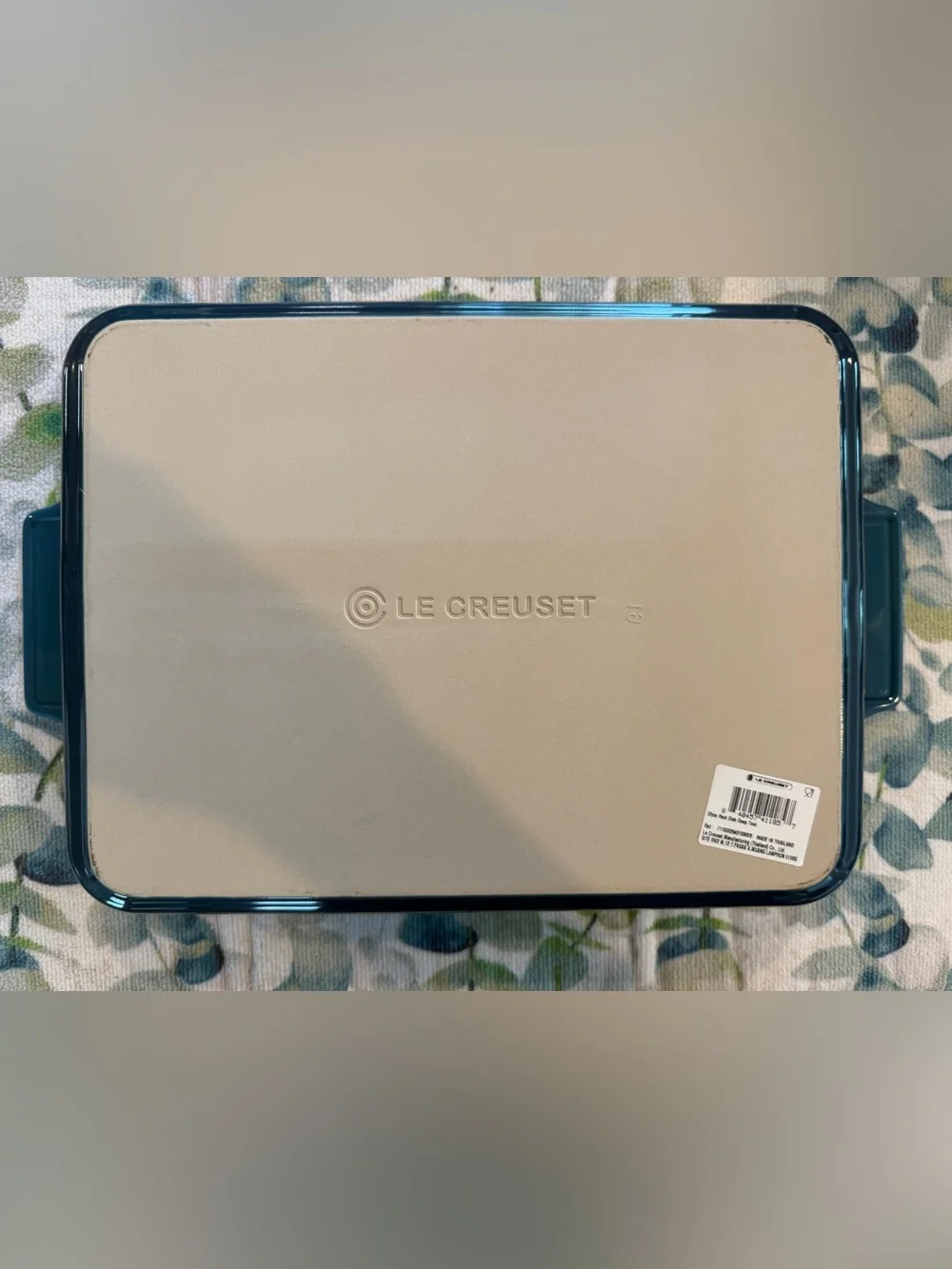 NEW Le Creuset Rectangular Baker Dish 32cm In Deep Teal Blue Green RETIRED RARE